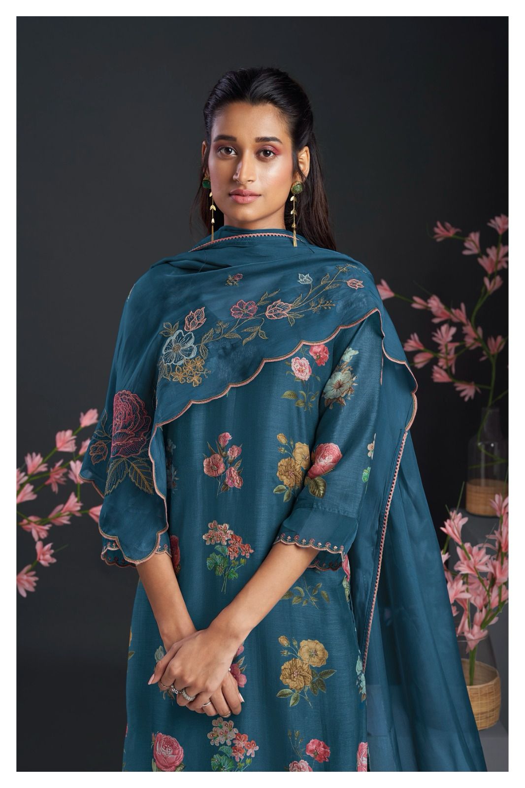 Haylo1924 By Ganga Premium Cotton Silk Kurti With Bottom Dupatta Dress Material Catalog